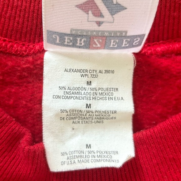 Vintage Red Embroidered Merry Christmas Y’all Sweatshirt - Picture 6 of 8